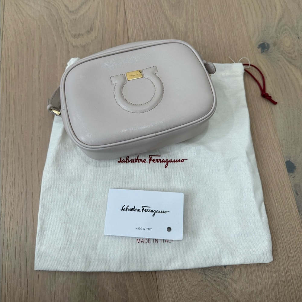 Salvatore Ferragamo Cream Crossbody Bag